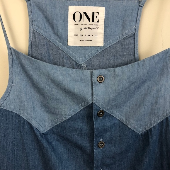 NWT One Teaspoon Smoky Chambray Romper XS 0475 - Picture 4 of 7